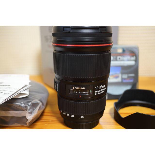 美品 フィルター付き Canon EF16-35mm F4L IS USM - レンズ(ズーム)