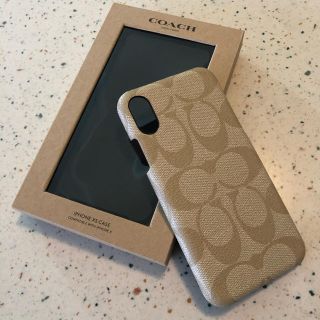 コーチ(COACH)の【coach★新品】iPhoneX ベージュ(iPhoneケース)