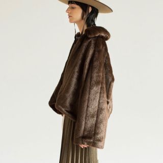 leinwande Vegan Fur Jacket / Brown