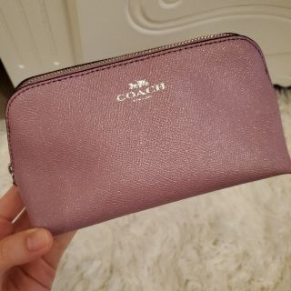 コーチ(COACH)のCOACH　パープル　ラメラメ　コスメポーチ(ポーチ)