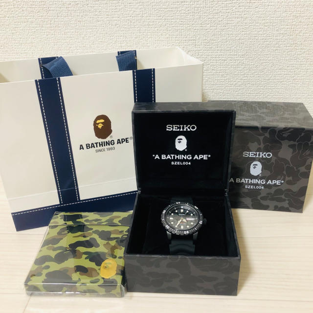 SEIKO x BAPE ABC CAMO WATCH ノベルティー付き