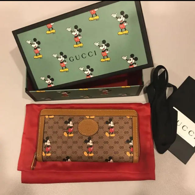 グッチ　Disney ミッキー コラボ限定 ウォレット長財布