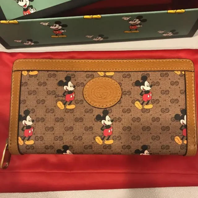 グッチ　Disney ミッキー コラボ限定 ウォレット長財布