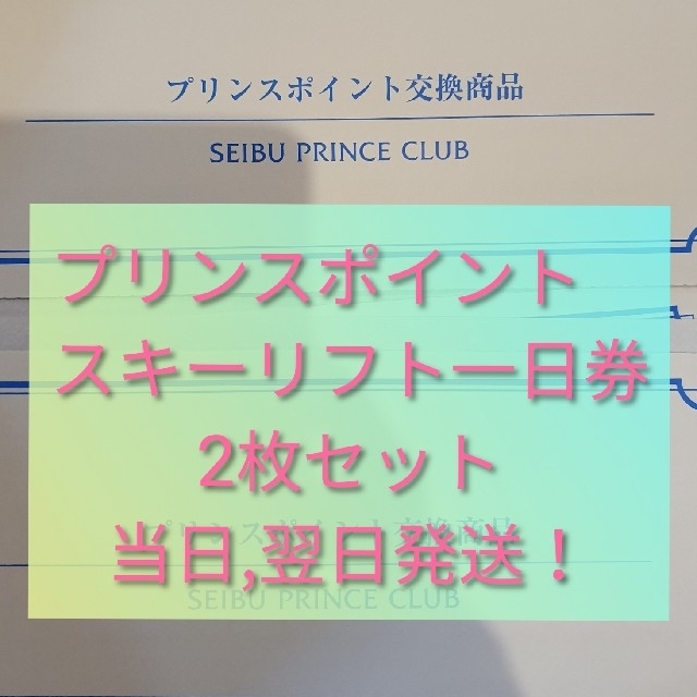 プリンスポイント スキー リフト券 2枚セット