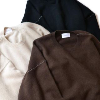 サンシー(SUNSEA)のstein 18aw OVERSIZED DOUBLE KNIT LS(ニット/セーター)