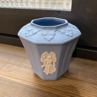 ウェッジウッド(WEDGWOOD)のウェッジウッドWedgwoodジャスパー ペールブルー花瓶(花瓶)