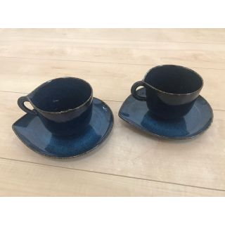 フランフラン(Francfranc)のコーヒーカップ＆ソーサー 2客セット フランフラン(グラス/カップ)