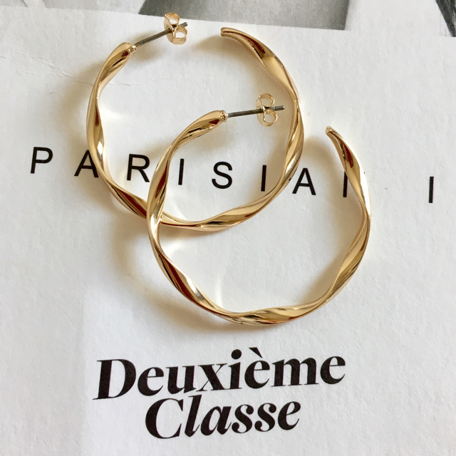 ★新品 DEUXIEME CLASSE ドゥーズィエムクラス ねじりフープピアス