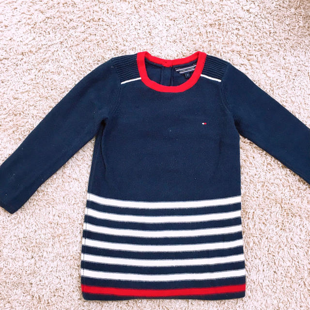 TOMMY HILFIGER(トミーヒルフィガー)のトミーヒルフィガー　ベビーニットワンピース キッズ/ベビー/マタニティのキッズ服女の子用(90cm~)(ワンピース)の商品写真