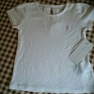 ラルフローレン(Ralph Lauren)の新品未使用ラルフローレンTシャツ、白80　ピンクマーク半袖(Ｔシャツ)