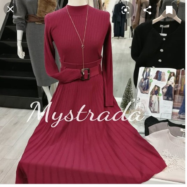 Mystrada(マイストラーダ)のsayaka様　専用今期新品♡マイストラーダバックシャンニットアップ レディースのスカート(ロングスカート)の商品写真