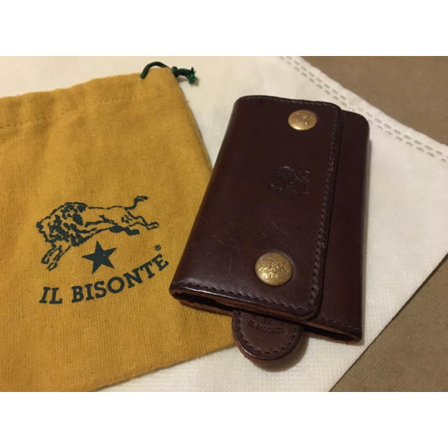 IL BISONTE(イルビゾンテ)の期間限定価格◆イルビゾンテ 正規品 本革 キーケース キーリング取り外し可 茶色 メンズのファッション小物(キーケース)の商品写真