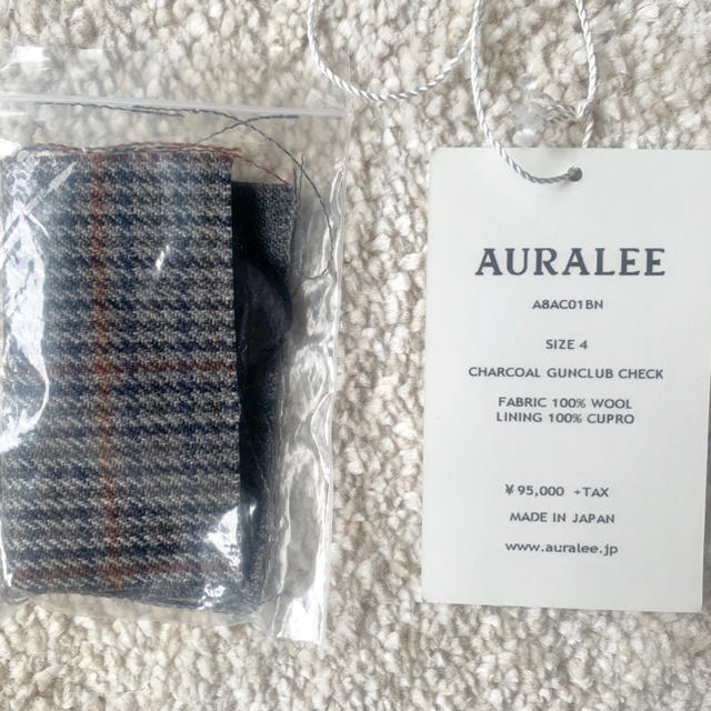 AURALEE DOUBLE FACE CHECK LONG COAT