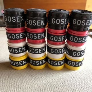 ゴーセン(GOSEN)のGOSENグリップテープ 黒赤白黄 各4個 計16個(バドミントン)