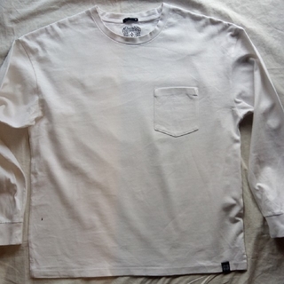ジーユー(GU)のGU ポケット長Tシャツ　バックプリント　M(Tシャツ/カットソー(七分/長袖))