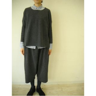 新品タグ未着 evam eva エヴァムエヴァ wool sarrouel pt