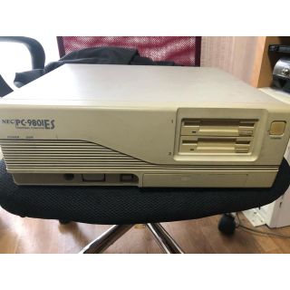 エヌイーシー(NEC)のジャンク　ノーチェック　PC-9801ES2 元箱あり、キーボード、マウスその他(デスクトップ型PC)