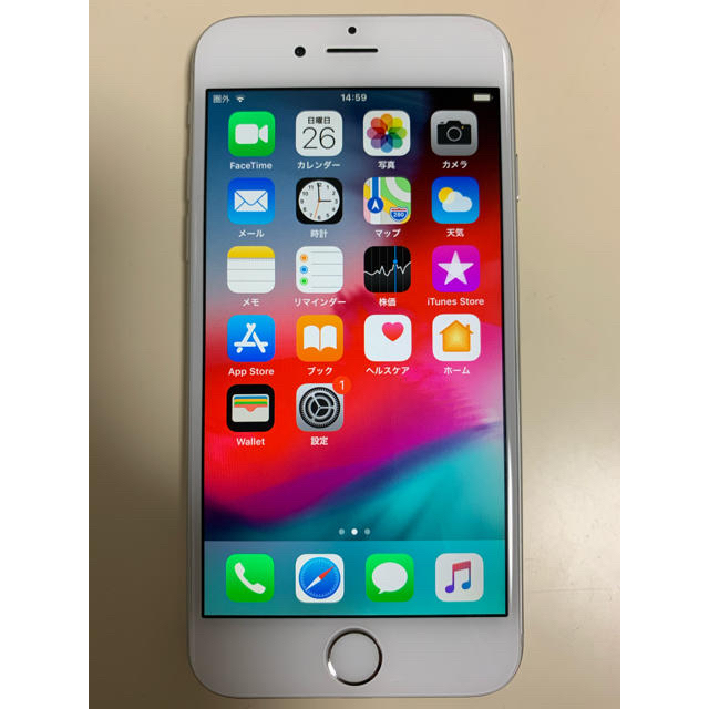 美品 iPhone 6 Silver 16GB Softbank バッテリ96% - スマートフォン本体