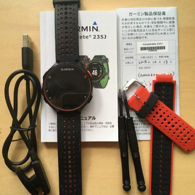 GARMIN(ガーミン)のForeAthlete® 235J 　ブラックレッド スポーツ/アウトドアのトレーニング/エクササイズ(トレーニング用品)の商品写真