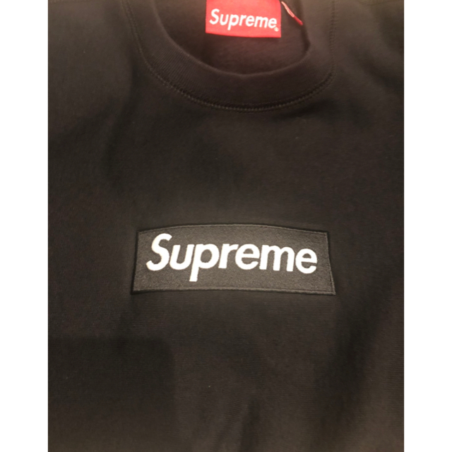 Supreme 18aw Box Logo Crewneck black 黒 S