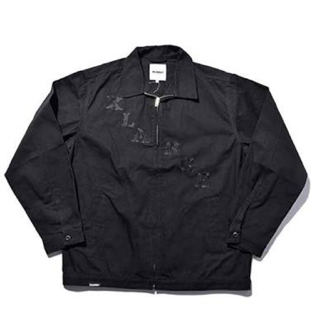【超希少デザイン】X-LARGE　マルチ刺繍ロゴ入りジャケット 　Lサイズ　黒