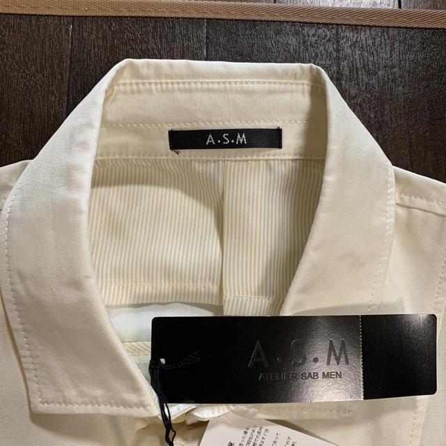 A.S.M ATELIER SAB MEN(エイエスエム)のA.S.M メンズ綿・ナイロン　白ジャケット　52(LL)細身 メンズのジャケット/アウター(ナイロンジャケット)の商品写真