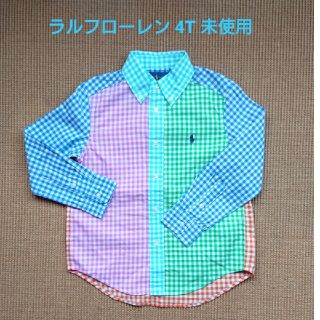 ラルフローレン(Ralph Lauren)のラルフローレン キッズ 4T 110  ギンガムチェック ボタンダウンシャツ(ブラウス)