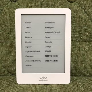 ラクテン(Rakuten)のkobo glo ホワイト(電子ブックリーダー)