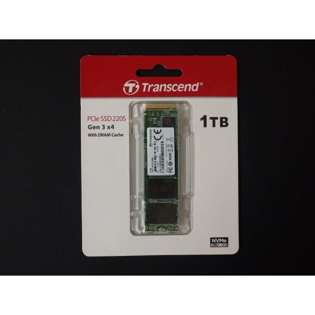 Transcend TS1TMTE220S 1TB Pcie M.2 SSDスマホ/家電/カメラ