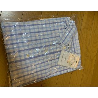 ドゥニーム(DENIME)の★DENIME GEAR★チェック★長袖シャツ★水色★フリーサイズ★新品タグ付き(シャツ)