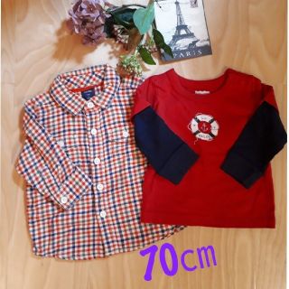 ベビーギャップ(babyGAP)のbaby GAP 70㎝ 2枚セット　【美品】(Ｔシャツ)