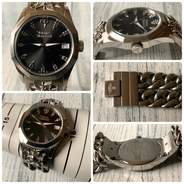 Vivienne Westwood(ヴィヴィアンウエストウッド)の【電池交換済み】ヴィヴィアン 腕時計 VW-20D3 チェーンマイユ シルバー メンズの時計(腕時計(アナログ))の商品写真