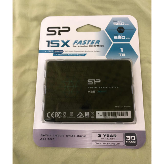 新品未開封 シリコンパワー SSD 1TB SP001TBSS3A55S25スマホ/家電/カメラ