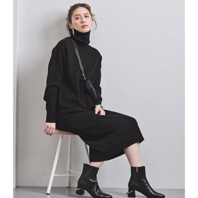 UNITED ARROWS(ユナイテッドアローズ)のユナイテッドアローズ　UWSC ロング タートルネック ニットワンピース レディースのトップス(ニット/セーター)の商品写真