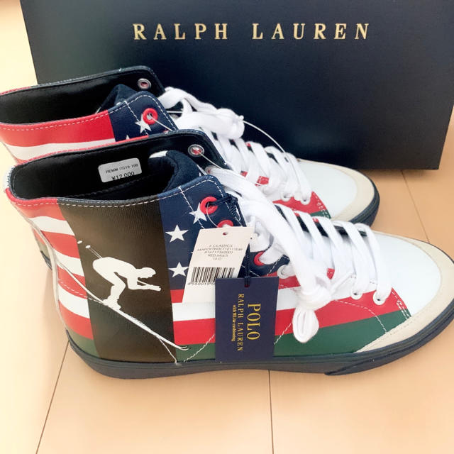 POLO RALPH LAUREN(ポロラルフローレン)の新品★ポロラルフローレン★ハイカットスニーカー★SOLOMON★POLO メンズの靴/シューズ(スニーカー)の商品写真