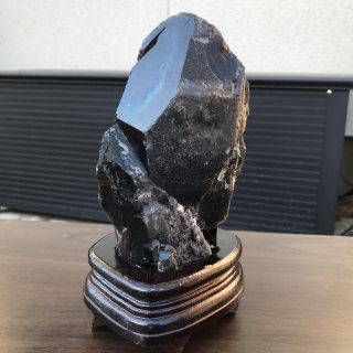 福来資様専用‼️約1.3kg‼黒水晶（モリオン）原石 台座付き(置物)