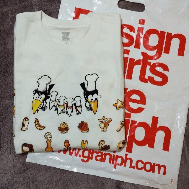 Design Tshirts Store graniph(グラニフ)のグラニフ  からすのパンやさん  Ｔシャツ メンズのトップス(Tシャツ/カットソー(半袖/袖なし))の商品写真