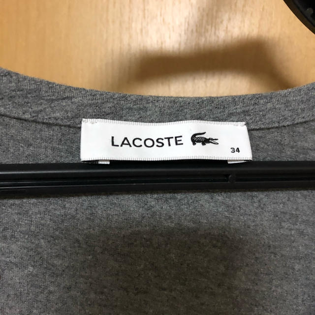 LACOSTE(ラコステ)のVネック ロンＴ ラコステ グレー レディースのトップス(Tシャツ(長袖/七分))の商品写真