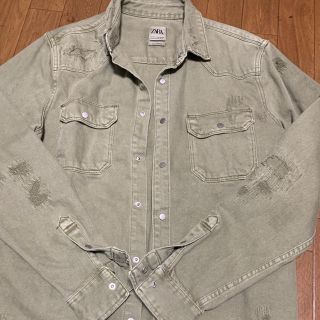 ザラ(ZARA)のダメージ加工 デニムシャツ 未使用品(シャツ)