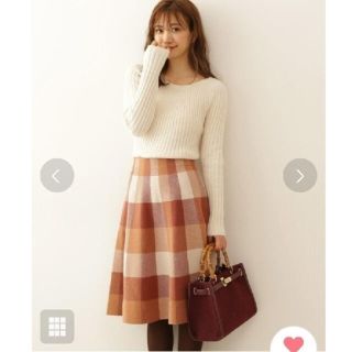 プロポーションボディドレッシング(PROPORTION BODY DRESSING)のプロポーションボディドレッシング チェックニットワンピース(ひざ丈ワンピース)