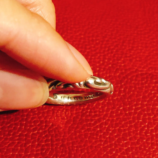 クロムハーツ 指輪 スクロールバンドリング 確実正規品 自身購入