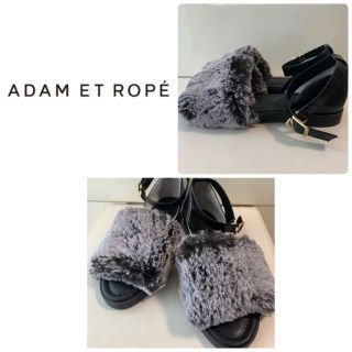 アダムエロぺ(Adam et Rope')のアダムエロペ　フェイクファー　サンダル(サンダル)