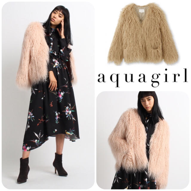aquagirl - 未使用☺︎aqua girl☺︎エコファーコート ベージュ 36の