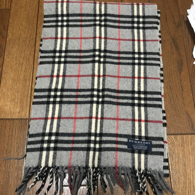 BURBERRY(バーバリー)のBURBERRY バーバリー　チェック　マフラー　グレー レディースのファッション小物(マフラー/ショール)の商品写真