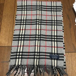 バーバリー(BURBERRY)のBURBERRY バーバリー　チェック　マフラー　グレー(マフラー/ショール)