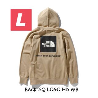 ザノースフェイス(THE NORTH FACE)の【L】ノースフェイス★パーカー★ツイルベージュ★スクエアロゴ★NT12034(パーカー)