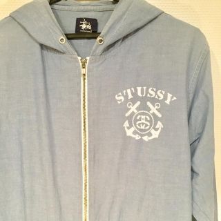 ステューシー(STUSSY)のSTUSSY/ステューシー マリンZIPパーカー 薄手 Mサイズ(パーカー)