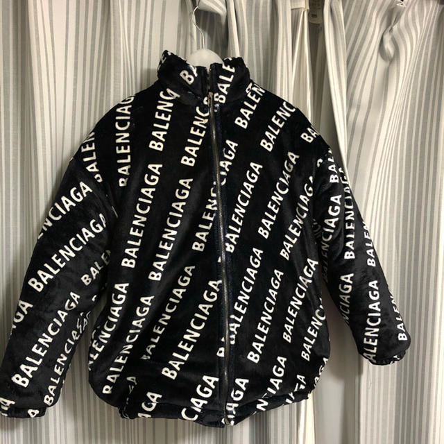 ポンパドー ビター BALENCIAGA デニム レオパードボア ジャケット 34