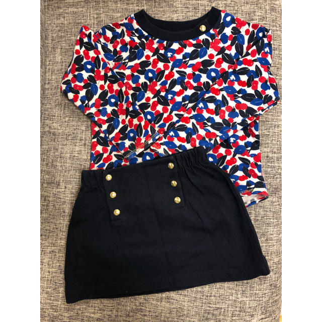 PETIT BATEAU(プチバトー)のプチバトー　スカート　トレーナー　4ans  キッズ/ベビー/マタニティのキッズ服女の子用(90cm~)(スカート)の商品写真