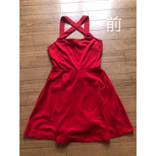 フォーエバートゥエンティーワン(FOREVER 21)のforever21 レッドフレアミニドレス(ミニワンピース)